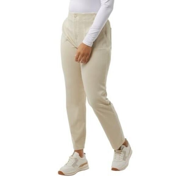 32 Degrees Womens Knit Stretch Elastic Waist Twill Pant, Tan, Size L - Picture 4 of 5